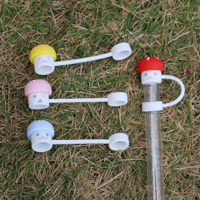 Niestandardowy projekt publicznego grill 10mm Straw Topper For Tumbler Cup Full Silicone Straw Cover Hats