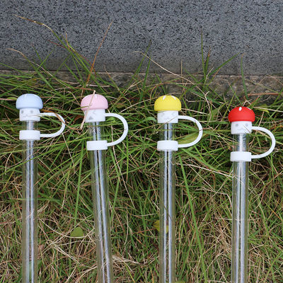 Niestandardowy projekt publicznego grill 10mm Straw Topper For Tumbler Cup Full Silicone Straw Cover Hats