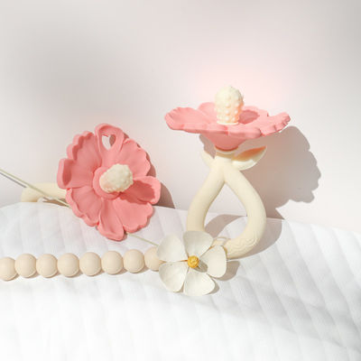 PAISEN Niestandardowe 6 miesięcy Zęby w kształcie rośliny kwiatowej Zęby z gumy 100% naturalnej Zęby z silikonu Żuwane Zęby z miękką zabawką dla dziecka