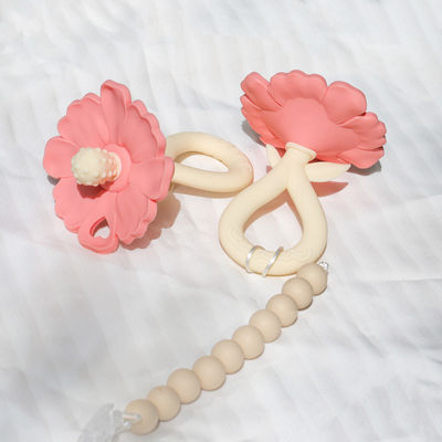 PAISEN Niestandardowe 6 miesięcy Zęby w kształcie rośliny kwiatowej Zęby z gumy 100% naturalnej Zęby z silikonu Żuwane Zęby z miękką zabawką dla dziecka