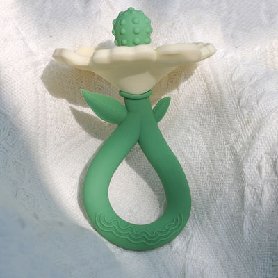 PAISEN Niestandardowe 6 miesięcy Zęby w kształcie rośliny kwiatowej Zęby z gumy 100% naturalnej Zęby z silikonu Żuwane Zęby z miękką zabawką dla dziecka