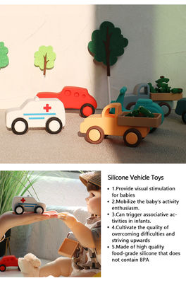 Miękkie silikonowe zabawki Montessori dla samochodów i samolotów