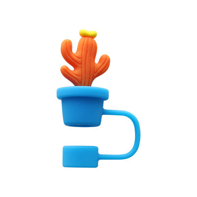 Kaktus Straw Stoppers Protector Drinking Accessories And Practical Design Wielokrotnie używalne Cute Silicone Straw Lids Tips Protectors