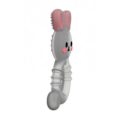 2025 Fabryka Bunny Cute Design Przejrzysty Sensory Ice Cream Zamrażalny silikonowy zęby z wodą dla dzieci