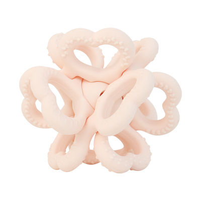 PAISEN BSCI Rattle Baby Teether Ball Toy BPA Free Silicone Soft Ball Easy to Hold Teether dla niemowląt w wieku 6 miesięcy+