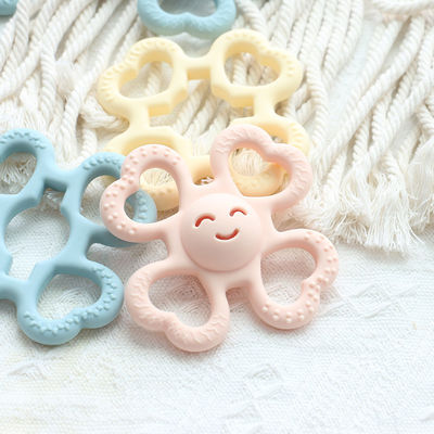 PAISEN BSCI Rattle Baby Teether Ball Toy BPA Free Silicone Soft Ball Easy to Hold Teether dla niemowląt w wieku 6 miesięcy+