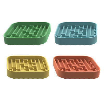Producent Niestandardowy Pet Silicone Lick Mat Pet Dog Cat Slow Feeder Dowl Mat Dog Food Zgięty Bowl Slow Feeder Dowl