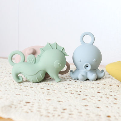 Zastosowany Popularny Silikon Ocean Animal Octopus Ryba Żółw Konik Morski Dzieciaki Dziecko Zabawki kąpielowe Zestaw podarunkowy Spray wodny Squishy